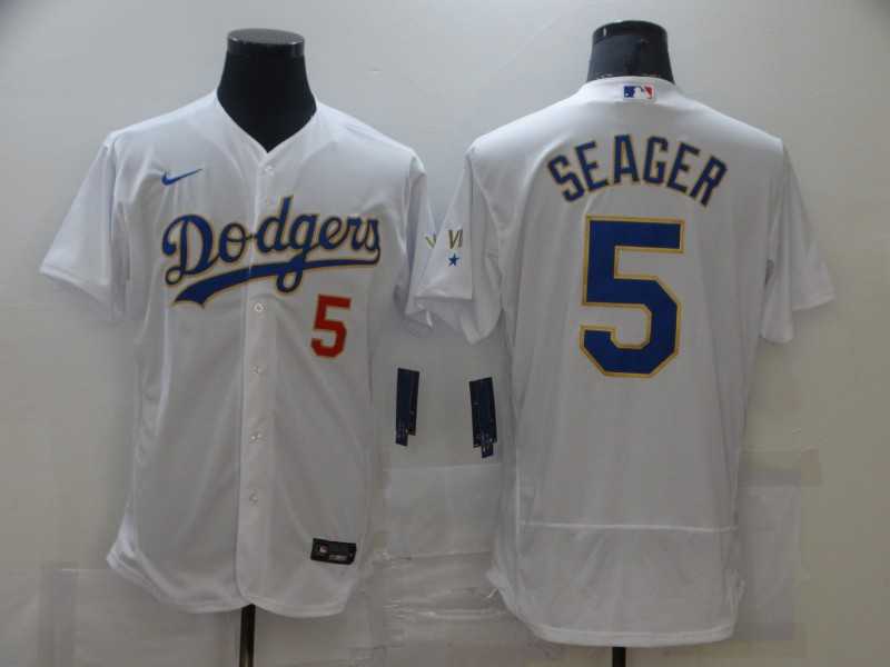Dodgers 5 Corey Seager White Nike 2021 Gold Program Flexbase Jersey,We sell and wholesale Dodgers 5 Corey Seager White Nike 2021 Gold Program Flexbase Jersey on line form chian!